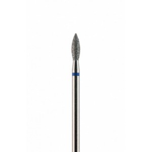 Фреза алмазная формы пламя синяя средняя зернистость диаметр 2,7 мм (027)
